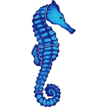 Artistry In Mosaics Seahorse Blue Porcelain Pool Design 6" x 3"